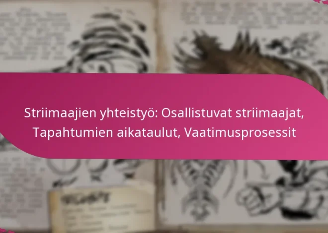 Striimaajien yhteistyö: Osallistuvat striimaajat, Tapahtumien aikataulut, Vaatimusprosessit