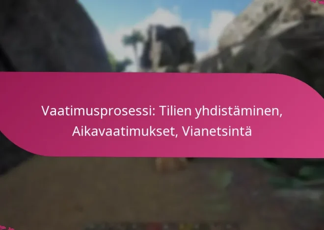 Vaatimusprosessi: Tilien yhdistäminen, Aikavaatimukset, Vianetsintä
