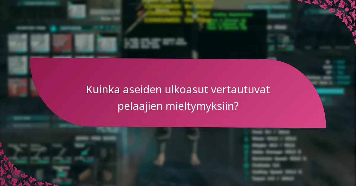 Kuinka pelaajat voivat luoda aseiden ulkoasuja?
