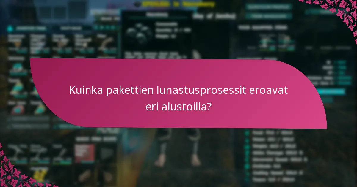 Mitkä esineet sisältyvät yleensä tapahtumakohtaisiin kosmeettisiin paketteihin?
